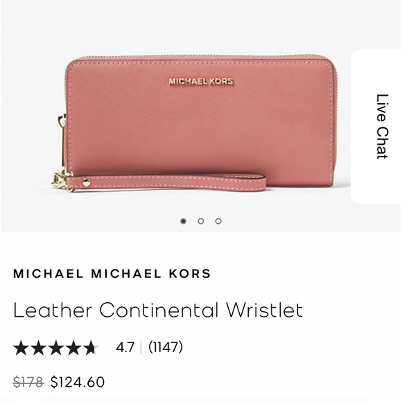 Michael Kors Leather Continental Wristlet - Picture 4 of 4